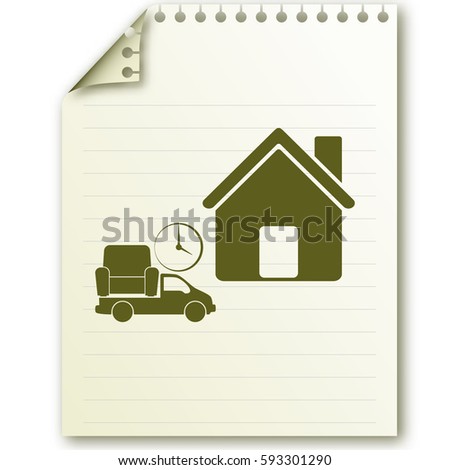 home delivery icon. vector illustration