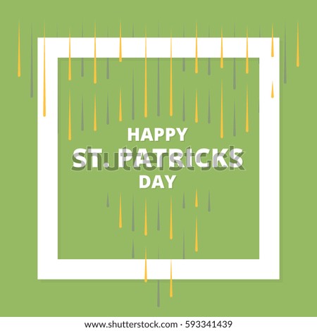 Patricks Day green banner with lines