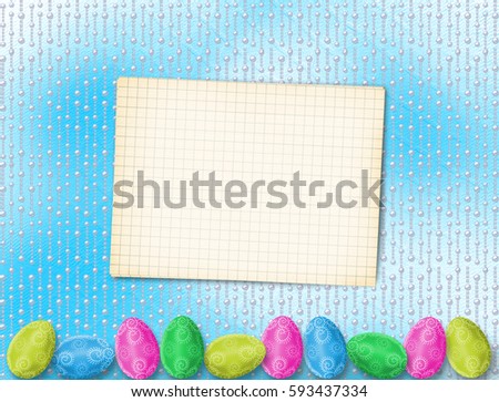 Pastel background with multicolored eggs to celebrate Easter