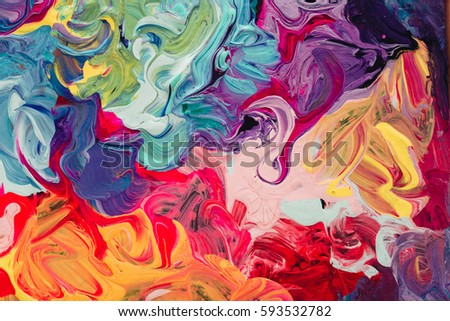 macro close up of different color oil paint. colorful acrylic. modern art concept Royalty-Free Stock Photo #593532782