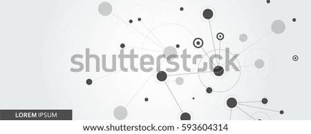Abstract connection structure. Vector science background. Template banner for your design.