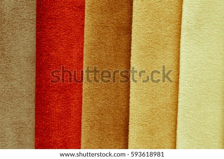 Samples in Black, Blue, Red and Brown