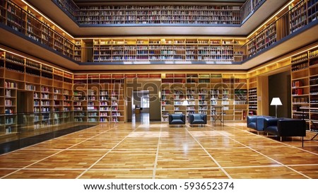 luxury Library Royalty-Free Stock Photo #593652374