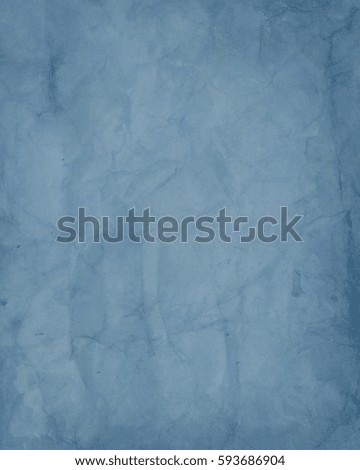 dark vintage blue paper design with crinkled wrinkled texture creases in old paper