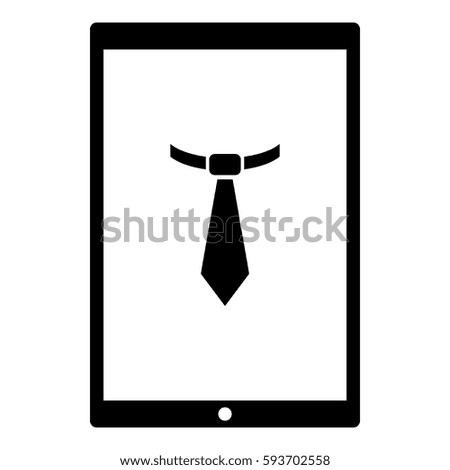 Tie Work icon - Flat design, glyph style icon - Colored enclosed in a tablet