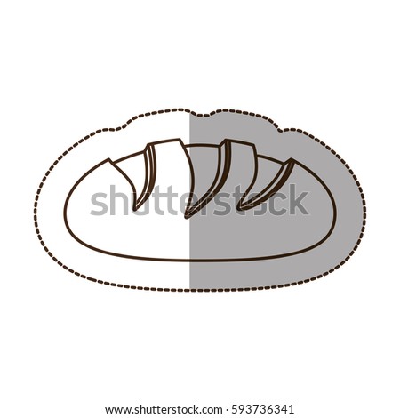 figure nomal bread icon, vector illustraction design image