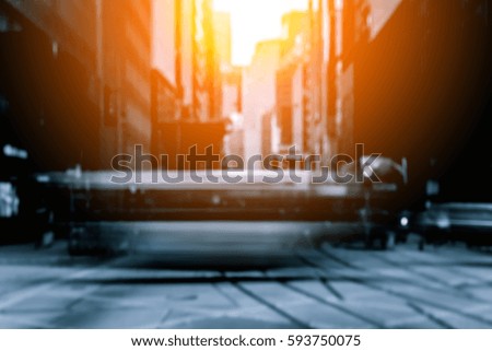 Abstract background of people on the street with sunlight
