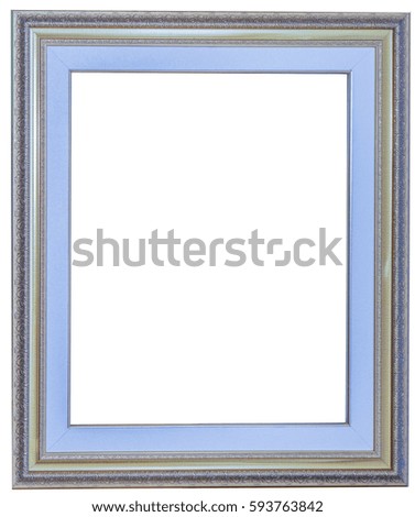 Vintage picture frame isolate on white.