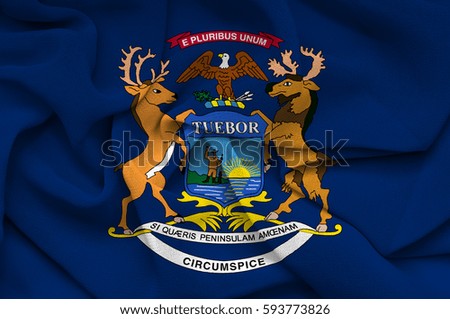 Flag of Michigan state (USA)