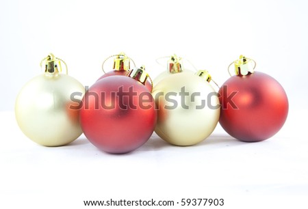 christmas balls isolated