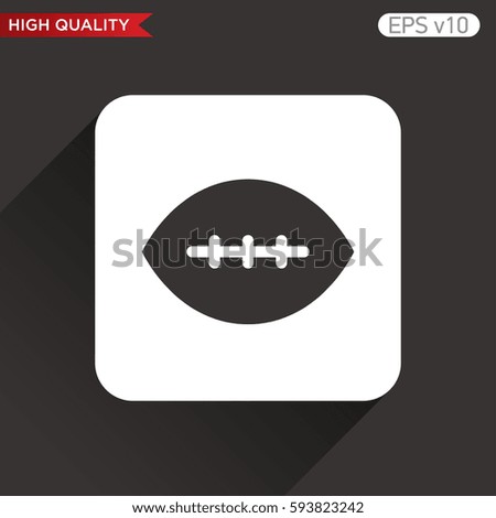 Colored icon or button of football symbol with background