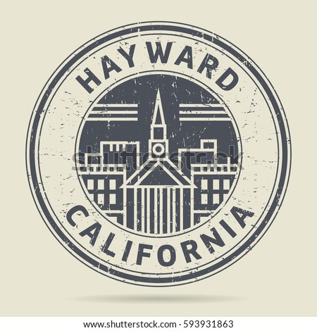 Grunge rubber stamp or label with text Hayward, California written inside, vector illustration