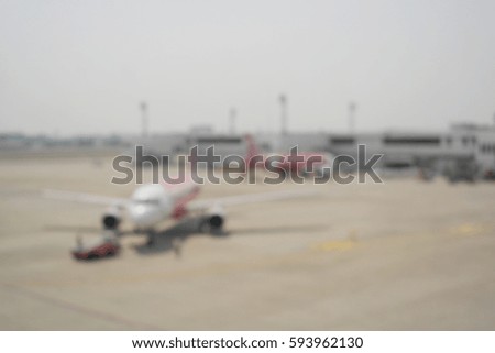 Blurry airport from inside