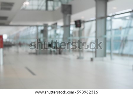 Blurry airport from inside