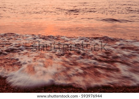 motion blur background  on the beach at sunset time.