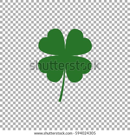 Four leaf clover vector icon Royalty-Free Stock Photo #594024305