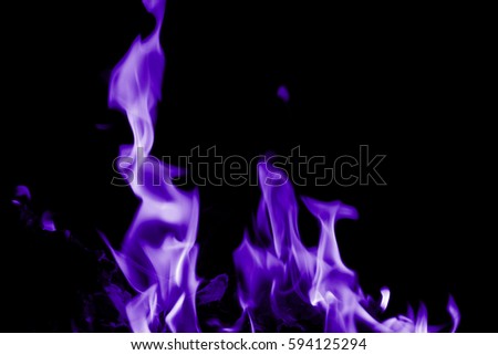 purple flames. A fractal filtered image of purple flames, Horizontal.
