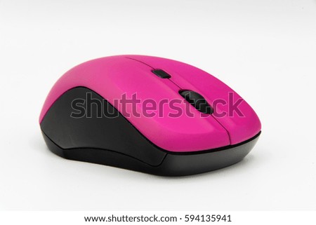 Pink computer mouse