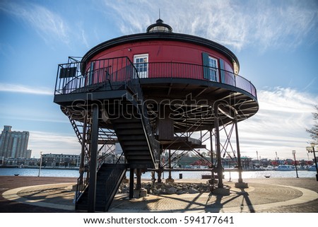 The Seven Foot Knoll Lighthouse in Baltimore.