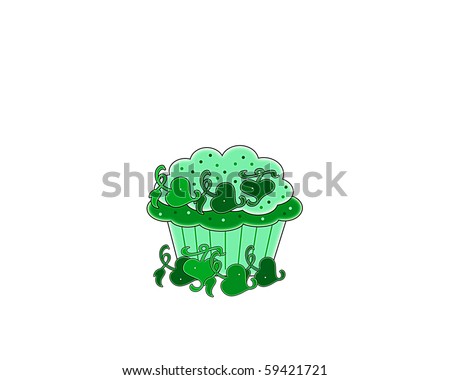 Green Leaf Cupcake