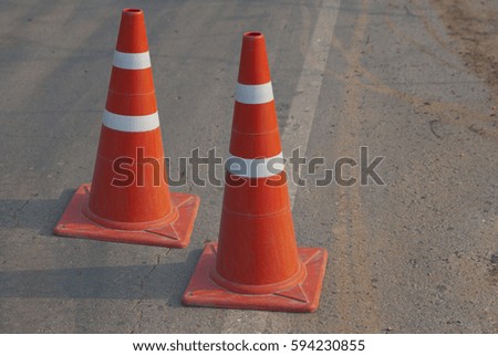 traffic cone on the way