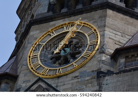 Kaiser Wilhelm Memorial Church (Gedachtniskirche) in Berlin, Germany Royalty-Free Stock Photo #594240842