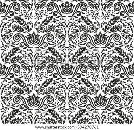 vector illustration of seamless floral pattern