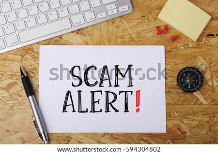 "Scam Alert" Word on Office Workplace