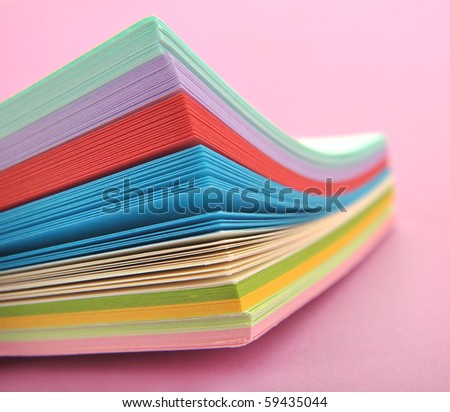 Rainbow colored paper