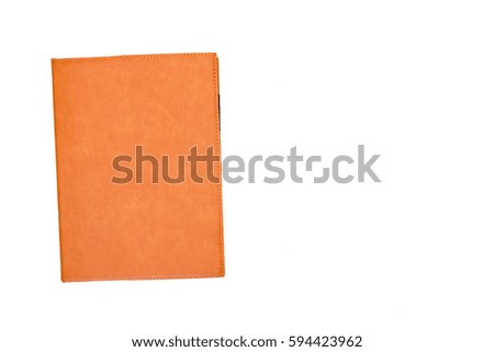 Brown book cover isolated on white background