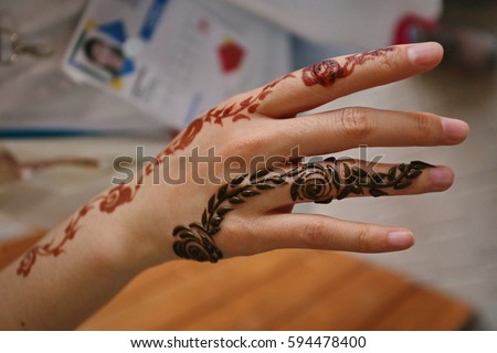 Henna Paint on Hand