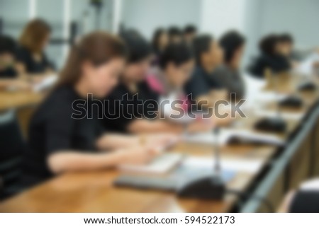 blurred for background Business people meeting presentation, conference meeting room.