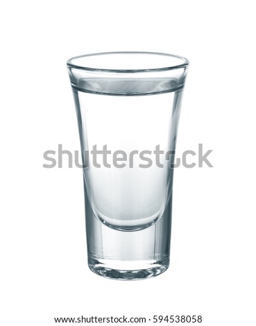 water glass isolated on white background