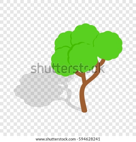 Tree isometric icon 3d on a transparent background vector illustration