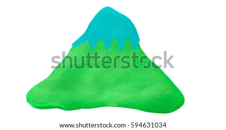 plasticine Mountain concept nature