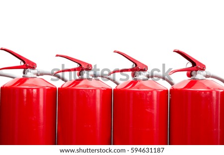 fire extinguishers isolated on white background
