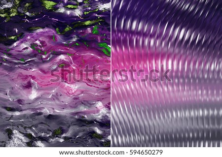 Set 2 of purple abstract backgrounds digital illustration.