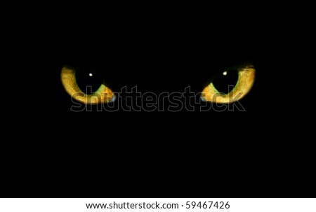 real isolated cat eyes on black background Royalty-Free Stock Photo #59467426
