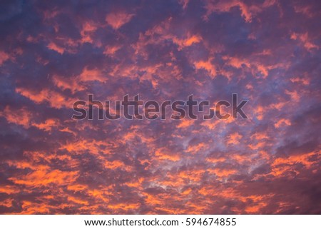 red clouds sunset