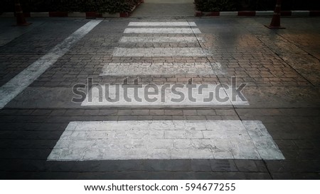 Crosswalk and black border