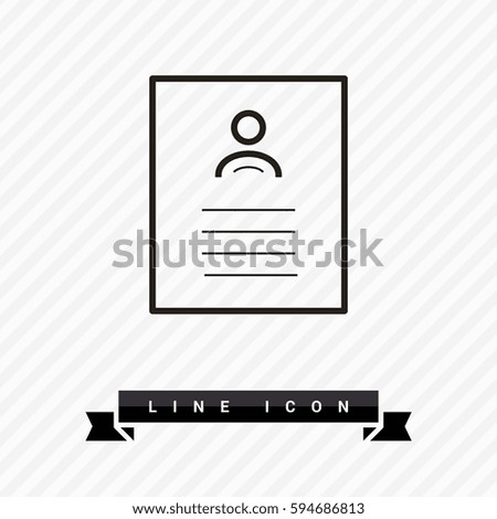 badge isolated minimal icon. document graph line vector icon for websites and mobile minimalistic flat design. 