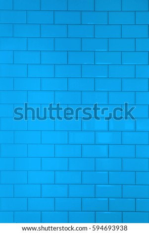 Blue tiles brick background