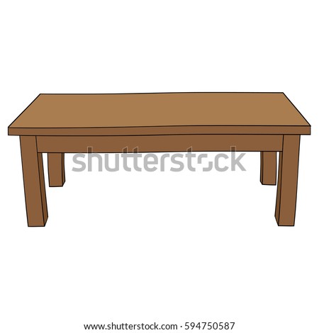 Illustration of Isolated Cartoon Table. JPEG.
