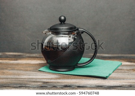 Tea kettle on the table