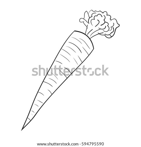 Illustration of Isolated Cartoon Carrot. Vector EPS 8.

