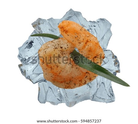 Scampi - Shrimps with ice         