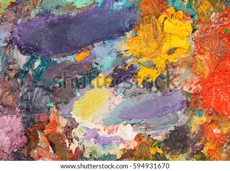 the texture color palette with mixed paints
