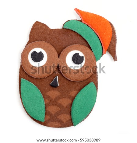Owl on the white background