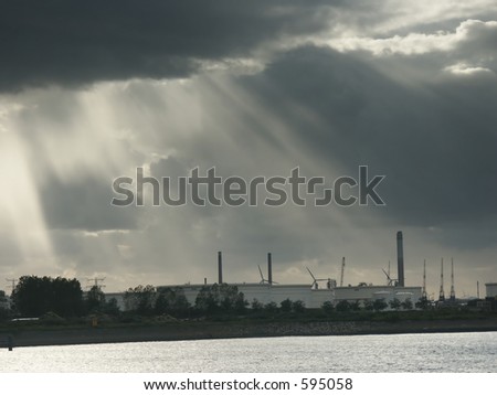 Breaking clouds over Industry