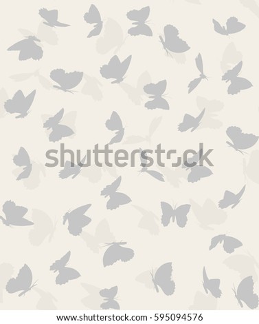 pattern of flying butterflies in pastel colors